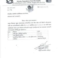 Notice showing the increase permit fee for Solukhumbu